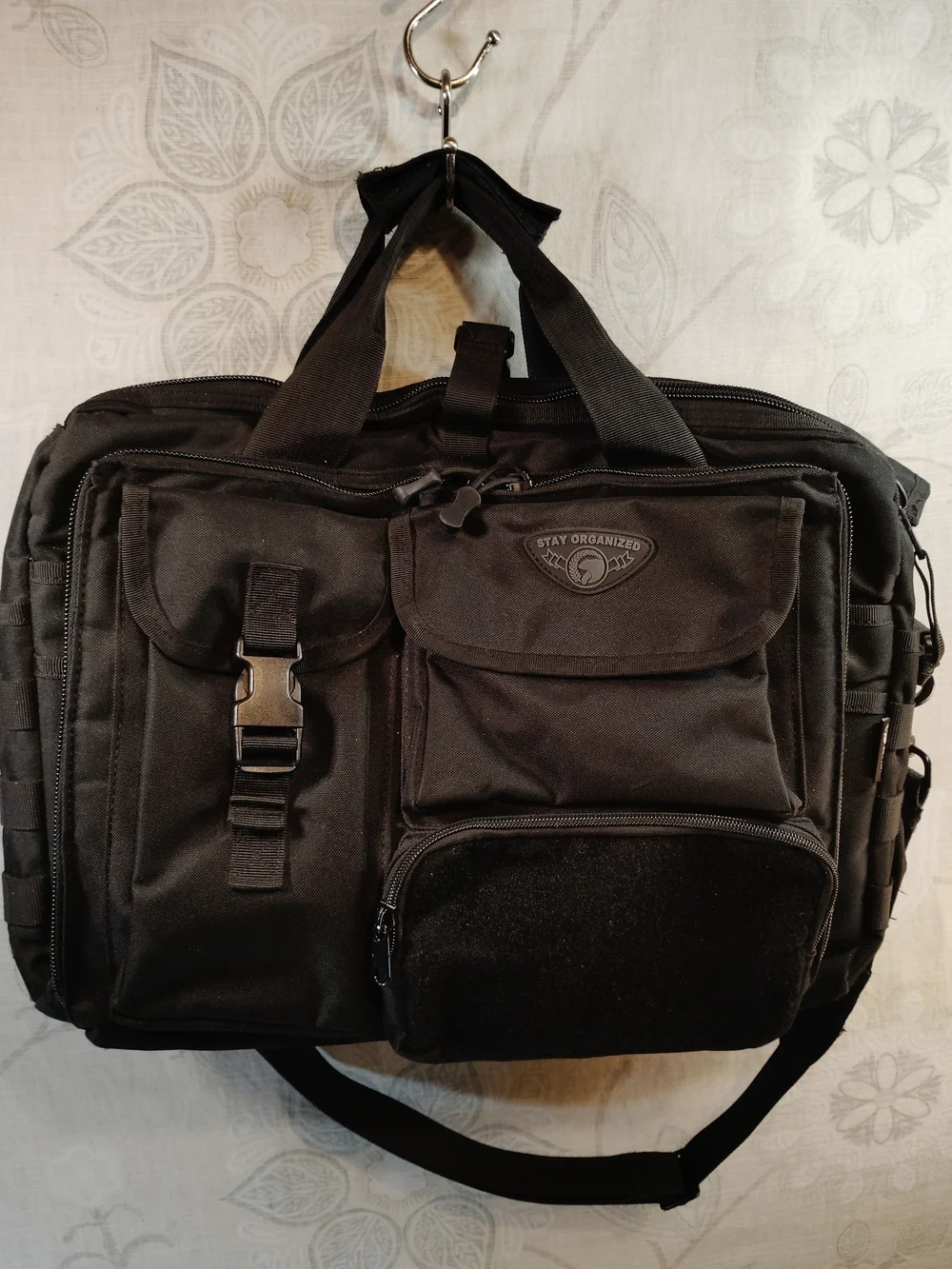 Stay Organized Durable Black Tactical Messenger/Laptop /Briefcase Bag